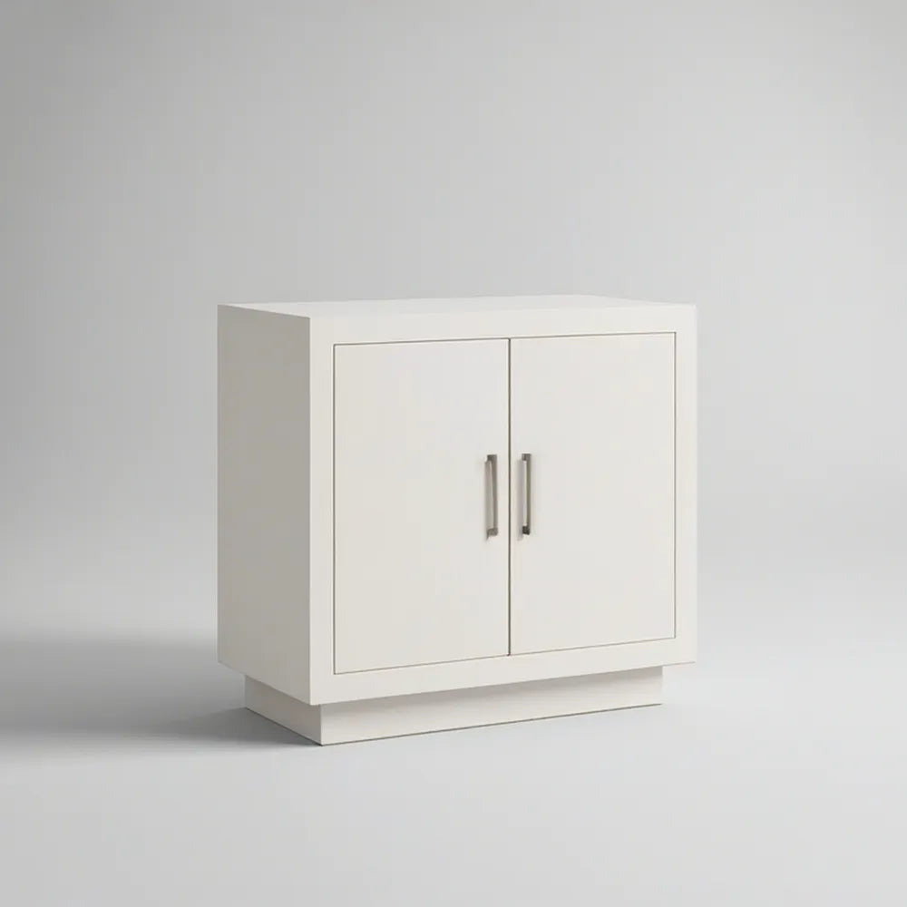Biała komoda dwudrzwiowa z płyty MDF 80 × 40 × 80 cm